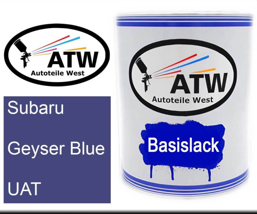 Subaru, Geyser Blue, UAT: 1L Lackdose, von ATW Autoteile West.